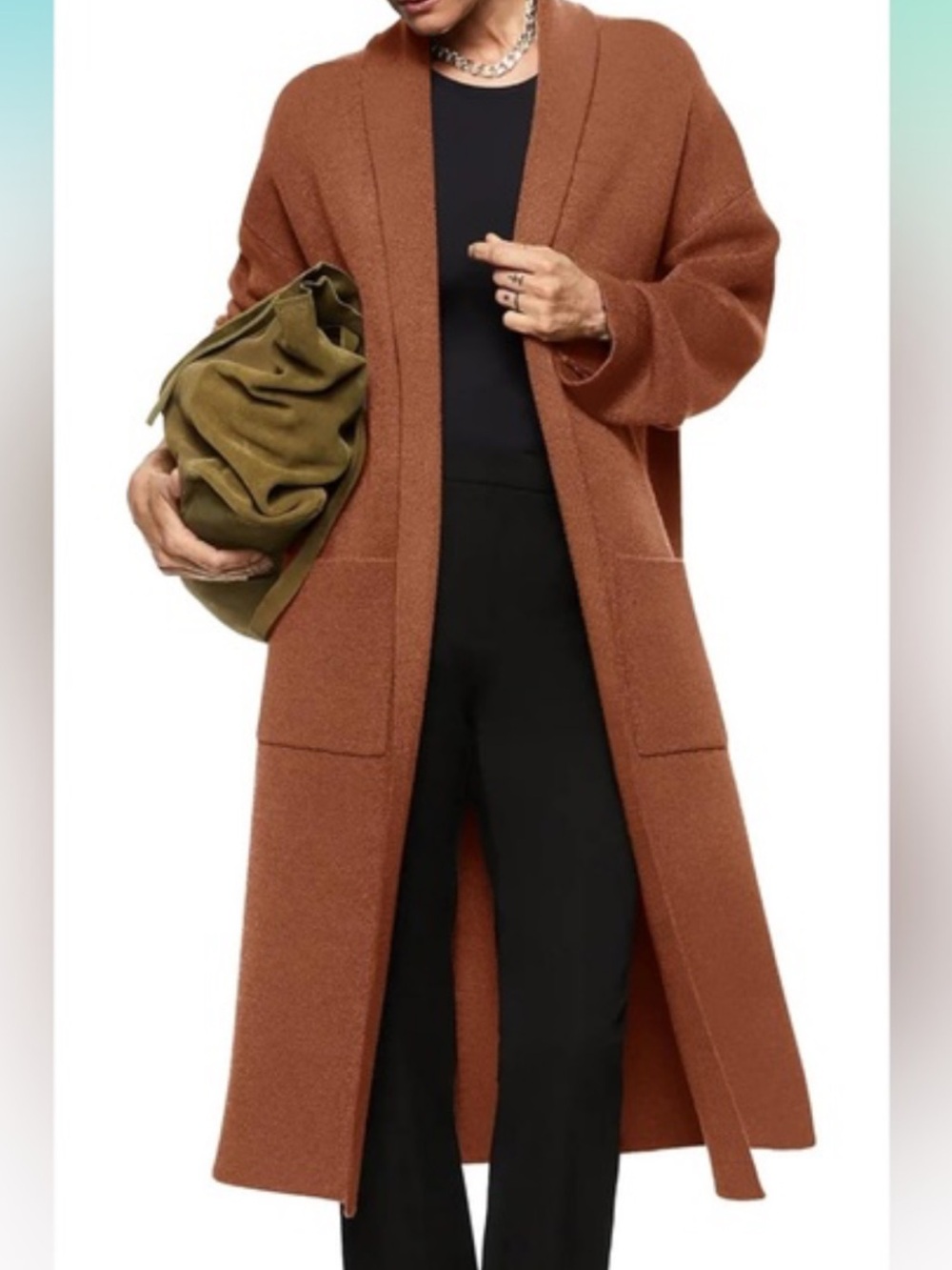 NWT Max Sport LA Rust Lux Maxi
Open Cardigan X-Large